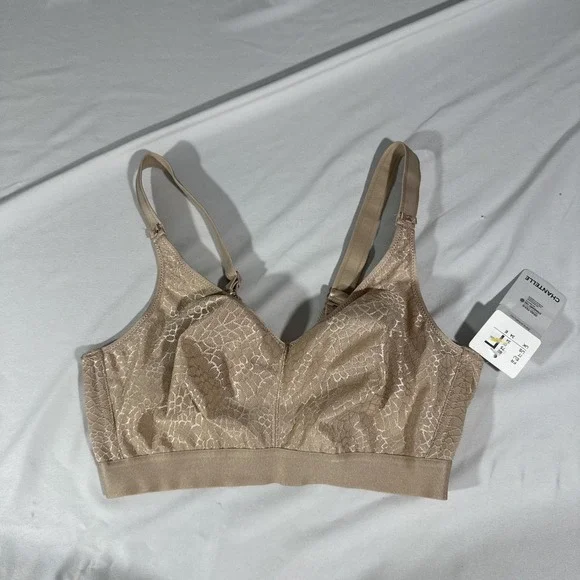 NWT $78 Chantelle [‎ 34DDD US ] C Magnifique Wirefree Bra in Nude #7001